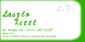 laszlo kittl business card